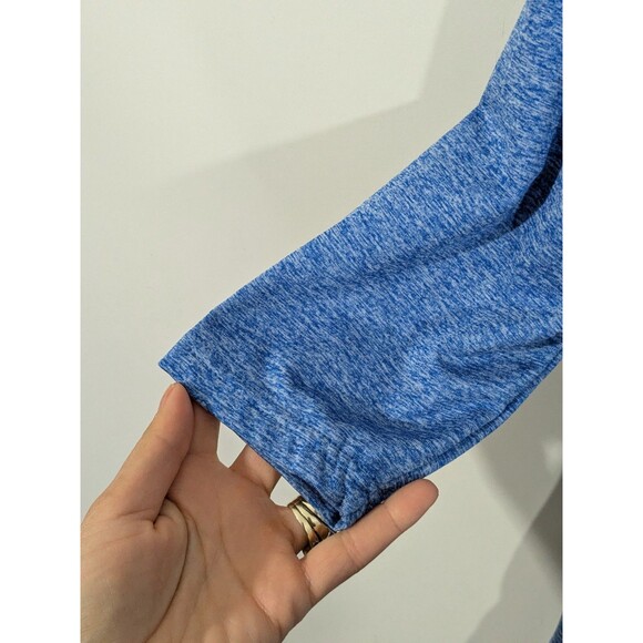 SCOTTeVEST Blue Faux Wrap Long Sleeve Daphne Dress Medium Zip Pockets - Picture 4 of 10